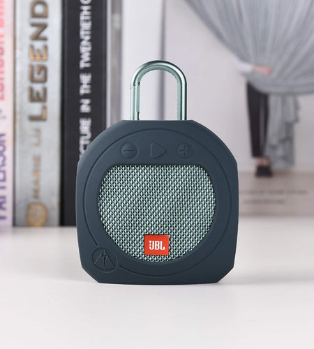Protective Silicone Stand up Carrying Case for JBL Clip 3 Waterproof Portable Bluetooth Speaker(Blue)