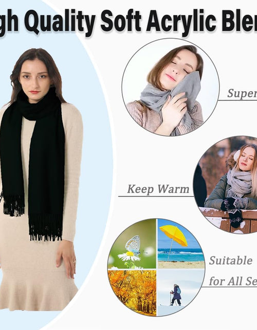 Load image into Gallery viewer, Womens Soft Cashmere Acrylic Shawl Scarf Large Pashmina Wrap Stole Gift Idea
