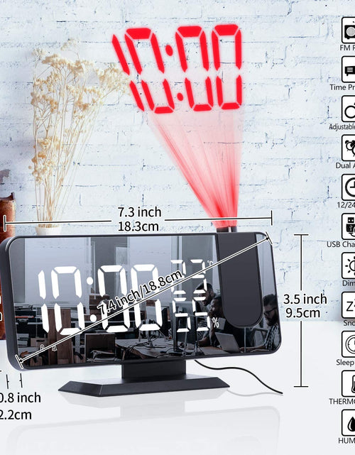 Load image into Gallery viewer, LED Projection Digital Alarm Clock Phone Charger
