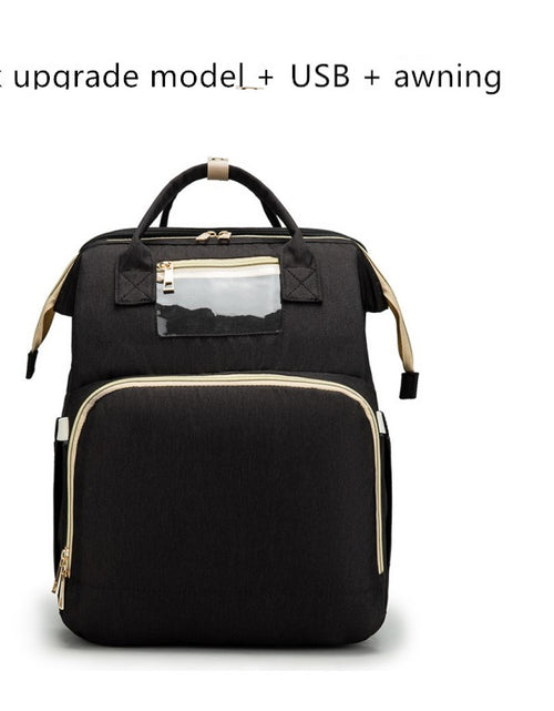 Load image into Gallery viewer, USB Charging Version Mommy Bed Backpack Folding Large Capacity Multi-function
