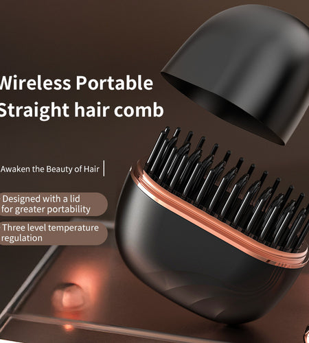 Mini Hair Straightening Comb Wireless Charging Portable Multifunctional Hair Care Not Hurt Hair Styling Comb Hair Straightener