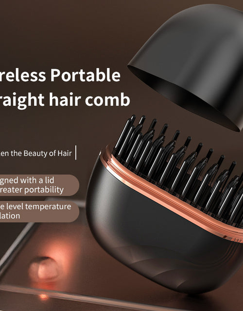 Load image into Gallery viewer, Mini Hair Straightening Comb Wireless Charging Portable Multifunctional Hair Care Not Hurt Hair Styling Comb Hair Straightener
