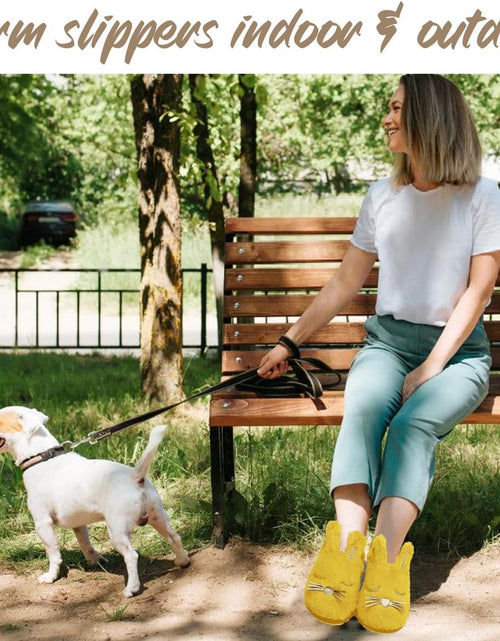 Load image into Gallery viewer, Bunny Slippers for Women Fuzzy Cute Animal Memory Foam Indoor House Slippers Easter Thanksgiving Christmas Slippers Gifts
