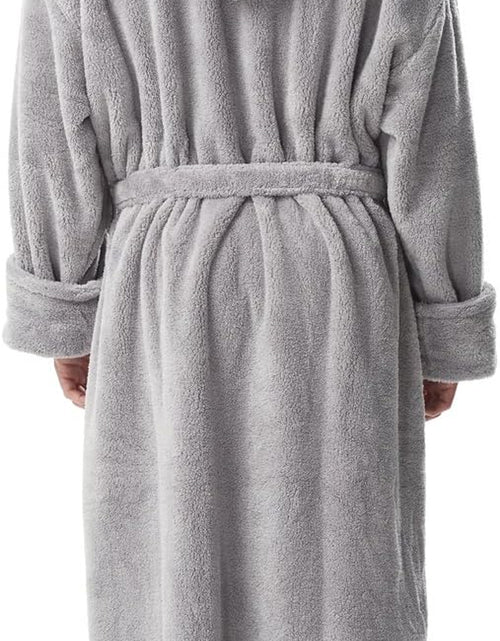 Load image into Gallery viewer, Men&#39;S Fleece Robe, Long Hooded Turkish Bathrobe

