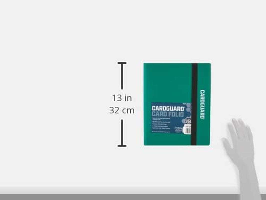 Trading Card Pro-Folio, 9-Pocket Side-Loading Pages, Holds 360 Cards, Dark Green