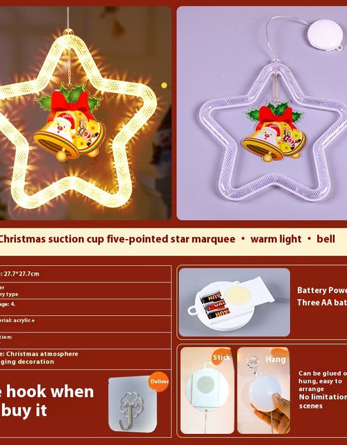 Load image into Gallery viewer, Christmas Pendant Decoration Christmas Atmosphere Led Lights Led Christmas Star Light Decoration For Window Door For Holiday

