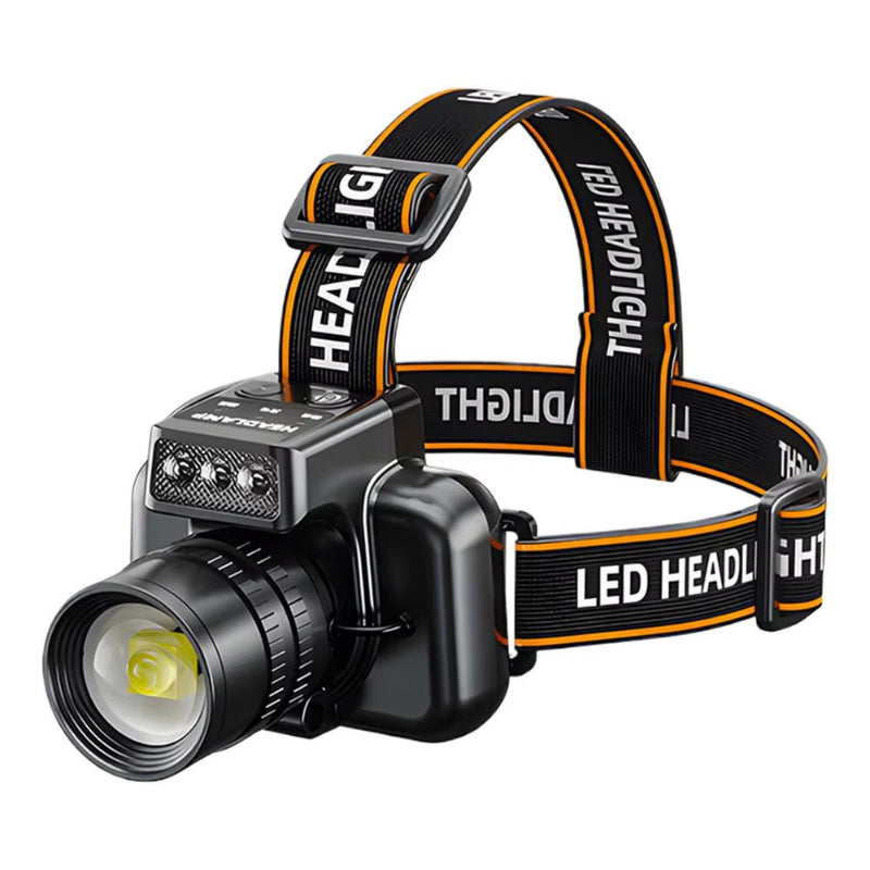 Rechargeable Portable LED Lights Head Lights for Forehead Camping Head Torch Large-Capacity Battery Outdoor Hiking Lamps