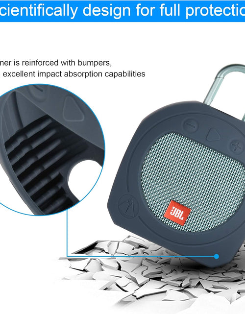 Load image into Gallery viewer, Protective Silicone Stand up Carrying Case for JBL Clip 3 Waterproof Portable Bluetooth Speaker(Blue)
