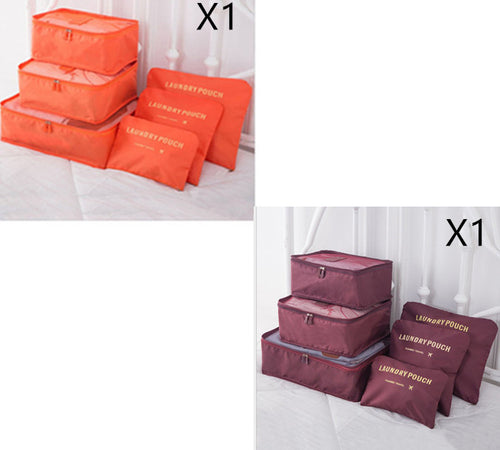 Load image into Gallery viewer, 6 PCS Travel Storage Bag Set for Clothes Tidy Organizer
