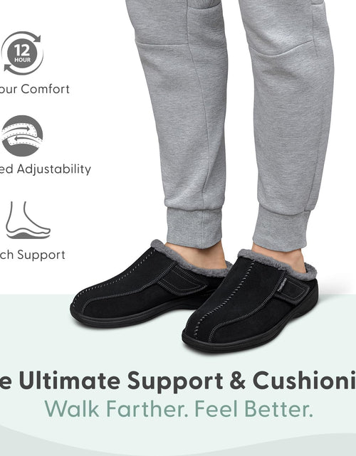 Load image into Gallery viewer, Innovative Orthopedic Slippers for Men - Ideal for Plantar Fasciitis, Foot &amp; Heel Pain Relief. Arch Support Slippers, Cushioning Ergonomic Sole &amp; Extended Widths - Asheville
