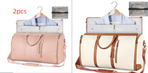 Large Capacity Travel Duffle Bag Women's Handbag Folding Suit Bag
