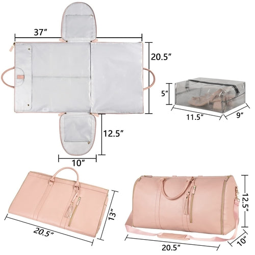 Large Capacity Travel Duffle Bag Women's Handbag Folding Suit Bag