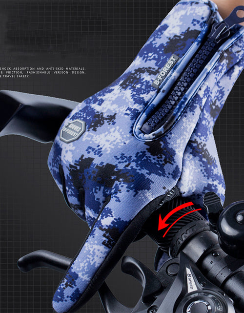 Load image into Gallery viewer, Winter Gloves Touch Screen Riding Motorcycle Sliding Waterproof Sports Gloves With Fleece
