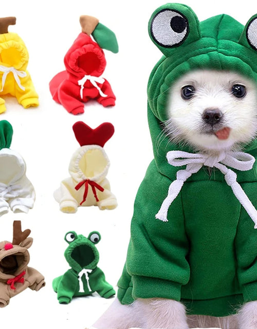 Load image into Gallery viewer, Cute Fruit Dog Clothes For Small Dogs Hoodies Winter Warm Fleece Pet Clothing Puppy Cat Costume Coat For French Chihuahua Outfit

