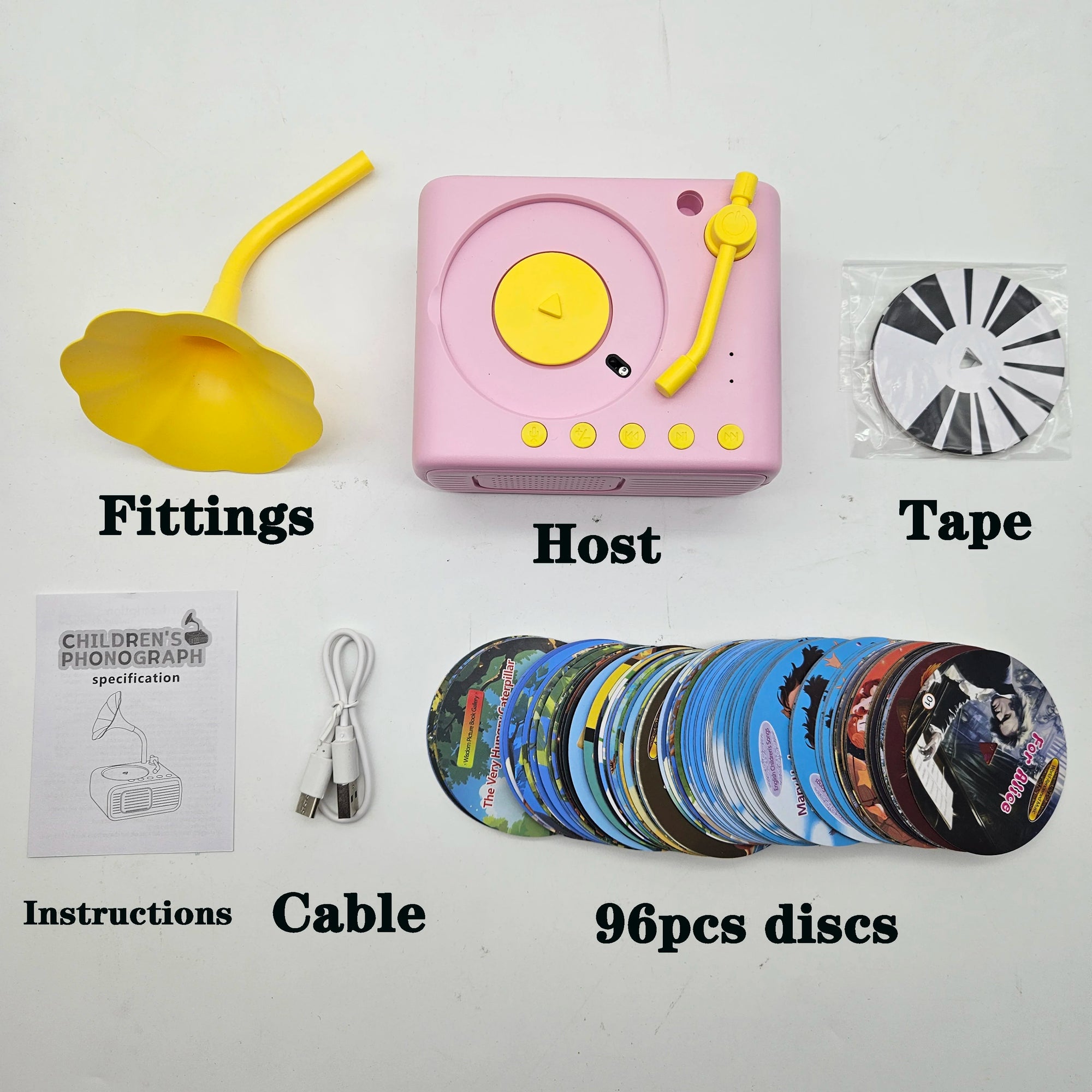 StoryTunes Junior – Children’s Phonograph Music &amp; Story Player with 96 Learning Cards