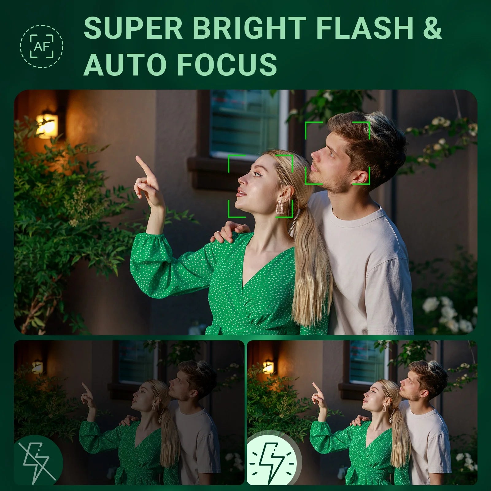 Digital Camera 4K UHD 44MP Vlogging Camera, Autofocus Compact Camera with 16X Digital Zoom, Point and Shoot Digital Camera with 32GB SD Card & 2 Batteries