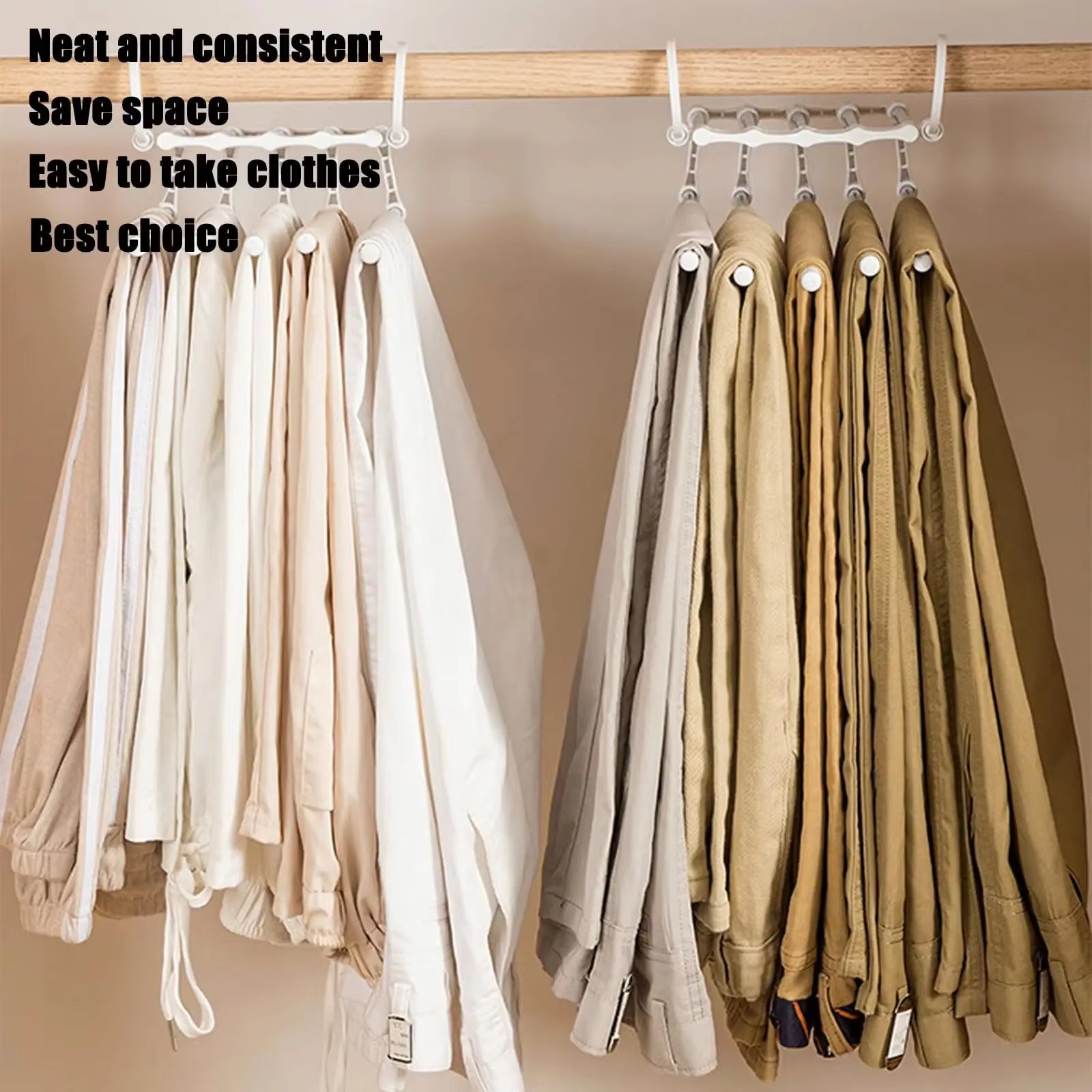 MaxiRack 5-in-1 Magic Trouser Rack – Stainless Steel Folding Pant &amp; Tie Organizer for Closet &amp; Wardrobe Storage