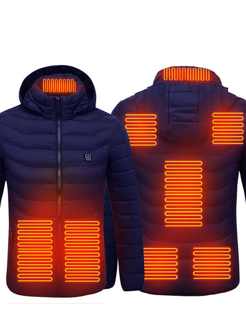 Load image into Gallery viewer, Winter Heated Jacket USB Electric Cotton Coat Zip-up Heater Thermal Clothing Heating Vest For Men
