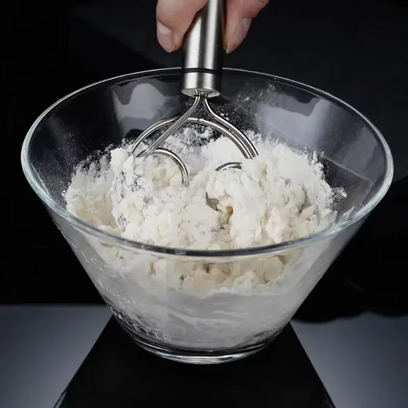 Baker’s Best Danish Dough Whisk – Dutch-Style Stainless Steel Hand Mixer for Effortless Bread, Biscuits &amp; Cakes
