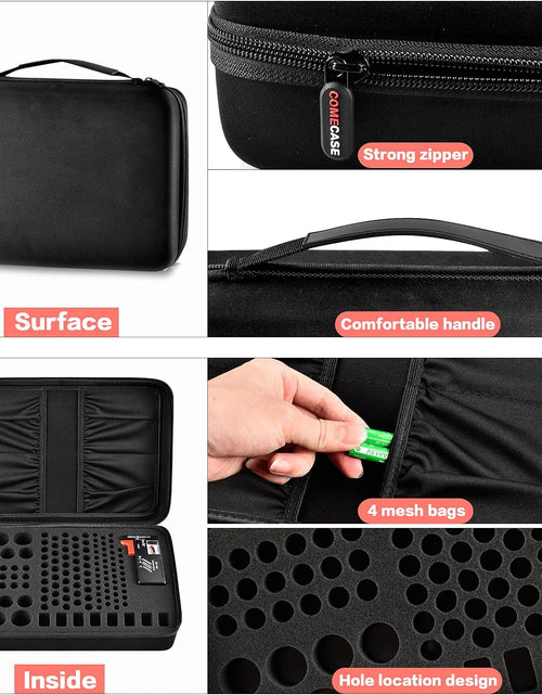 Load image into Gallery viewer, Hard Battery Organizer Storage Box, Carrying Case Bag Holder - Holds 148 Batteries AA AAA C D 9V - with Battery Tester BT-168 (Batteries Are Not Included)
