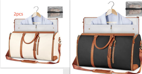Large Capacity Travel Duffle Bag Women's Handbag Folding Suit Bag