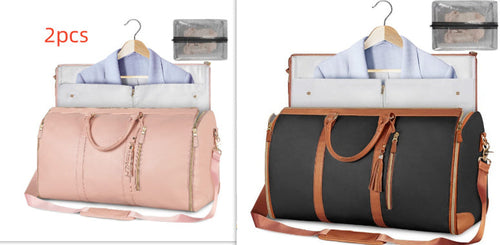 Large Capacity Travel Duffle Bag Women's Handbag Folding Suit Bag