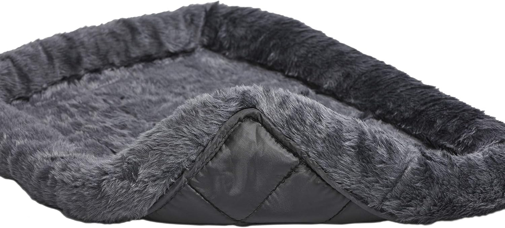 Gray Dog Bed | Bolster Dog Bed Fits Metal Dog Crates | Machine Wash &amp; Dry