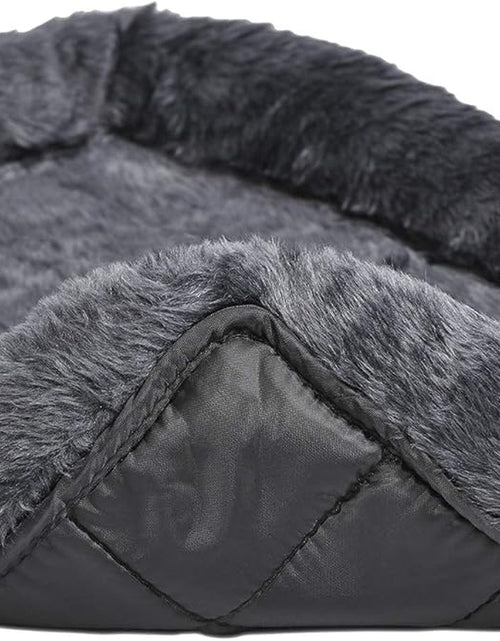 Load image into Gallery viewer, Gray Dog Bed | Bolster Dog Bed Fits Metal Dog Crates | Machine Wash &amp; Dry
