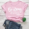 Pink Tee White Text
