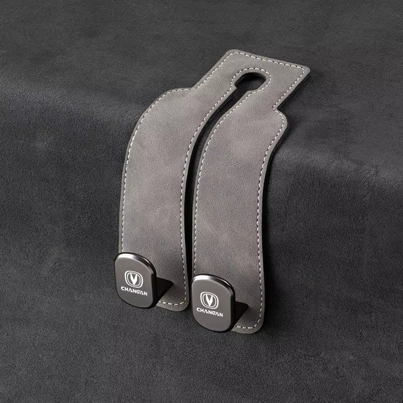 Luxury Suede Double Hook Organizer – Premium Rear Seat Backrest Hook for Changan CS Series &amp; Eado