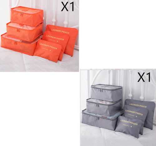 Load image into Gallery viewer, 6 PCS Travel Storage Bag Set for Clothes Tidy Organizer
