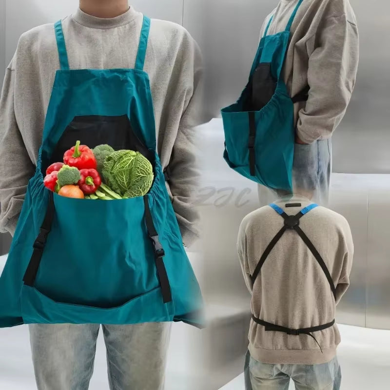 HarvestMate Outdoor Apron – Large Pocket Gardening Apron Backpack for Efficient Harvesting &amp; Tool Storage
