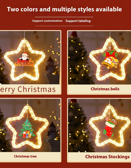Load image into Gallery viewer, Christmas Pendant Decoration Christmas Atmosphere Led Lights Led Christmas Star Light Decoration For Window Door For Holiday
