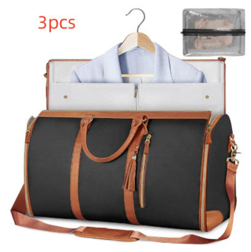 Large Capacity Travel Duffle Bag Women's Handbag Folding Suit Bag