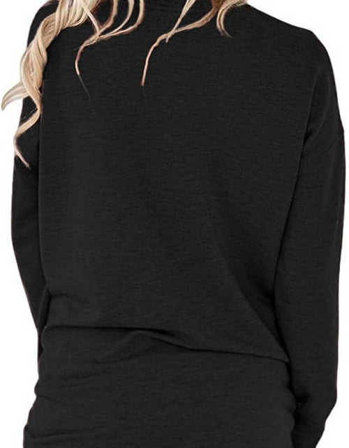 Load image into Gallery viewer, Womens Crewneck Sweatshirt Casual Loose Fitting Tops Long Sleeve T Shirt
