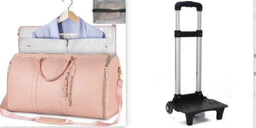 Large Capacity Travel Duffle Bag Women's Handbag Folding Suit Bag