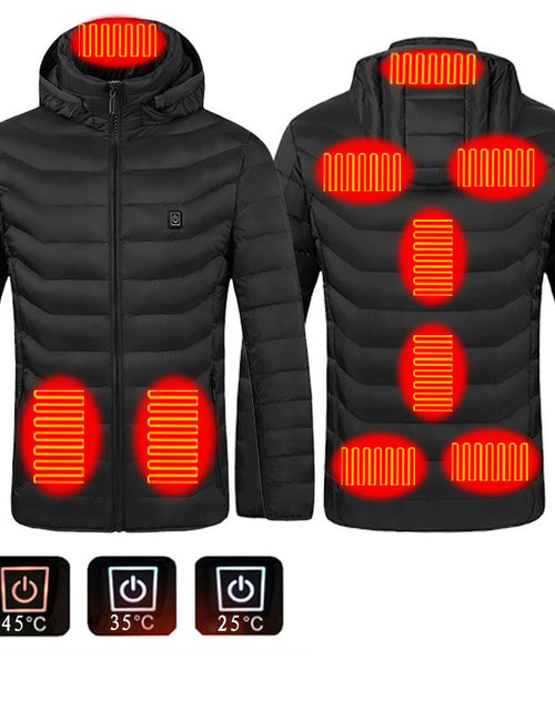 Load image into Gallery viewer, Winter Heated Jacket USB Electric Cotton Coat Zip-up Heater Thermal Clothing Heating Vest For Men

