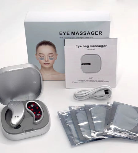 Led Red Light Eye Care Therapy EMS Pulse Micro-Current Device Eye Massager to Relieve Fatigue for Treatment under Eye Wrinkle