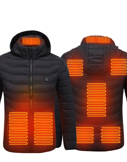 Load image into Gallery viewer, Winter Heated Jacket USB Electric Cotton Coat Zip-up Heater Thermal Clothing Heating Vest For Men
