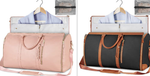 Large Capacity Travel Duffle Bag Women's Handbag Folding Suit Bag