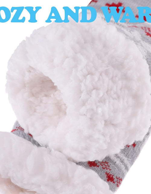 Load image into Gallery viewer, Women&#39;S Winter Super Soft Warm Cozy Fuzzy Snowflake Deer Fleece-Lined with Grippers Slipper Socks
