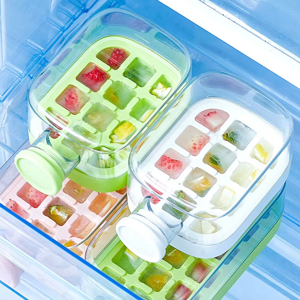 ChillSip Bottle Set – Stylish Water Bottle with Straw &amp; Zero-Contact Ice Cube Tray