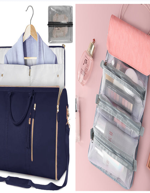 Load image into Gallery viewer, Large Capacity Travel Duffle Bag Women&#39;s Handbag Folding Suit Bag Waterproof Clothes Totes
