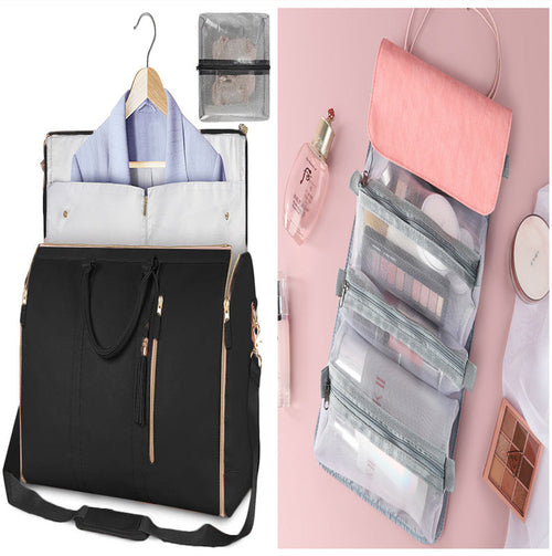 Large Capacity Travel Duffle Bag Women's Handbag Folding Suit Bag
