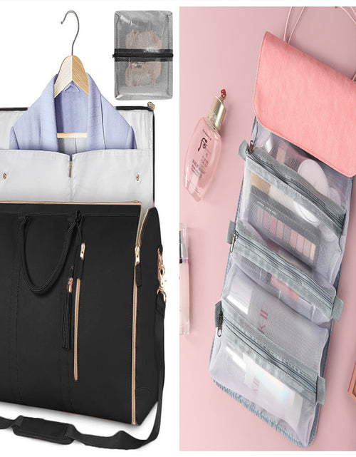 Load image into Gallery viewer, Large Capacity Travel Duffle Bag Women&#39;s Handbag Folding Suit Bag Waterproof Clothes Totes
