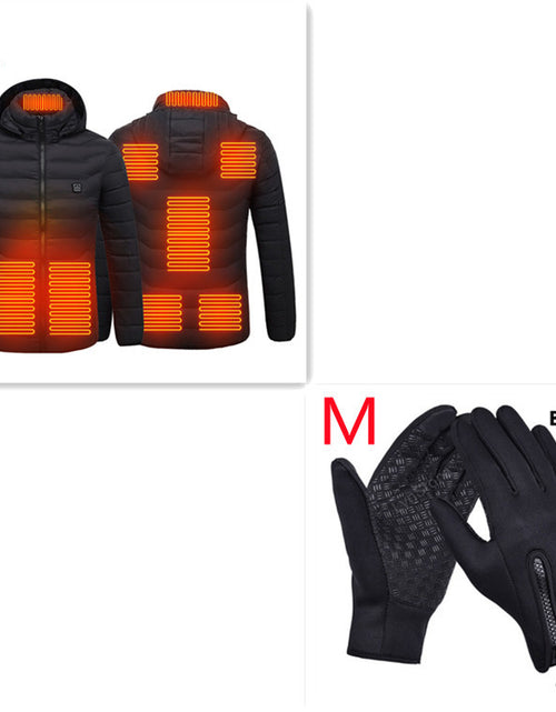 Load image into Gallery viewer, Winter Heated Jacket USB Electric Cotton Coat Zip-up Heater Thermal Clothing Heating Vest For Men
