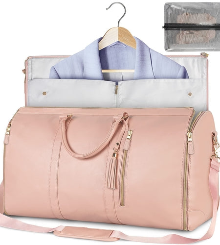 Large Capacity Travel Duffle Bag Women's Handbag Folding Suit Bag