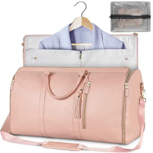 Large Capacity Travel Duffle Bag Women's Handbag Folding Suit Bag