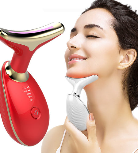 EMS Thermal Neck Lifting And Tighten Massager Electric Microcurrent Wrinkle Remover